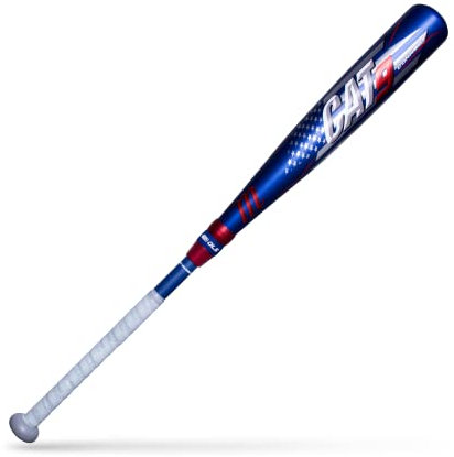 Marucci Jungen Cat 9 Connect America Senior League-8 Baseballschläger, rot/weiß/blau, 28/ 20 oz