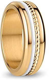 BERING Austauschbar Ringkombination für Damen in Gold & Weiß mit einzigartigem Twist- & Change System, Kasai