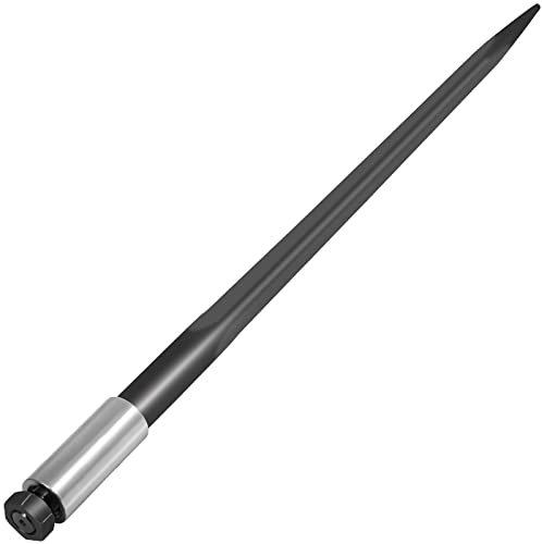 VEVOR Lancia per Fieno Diametro 4,5 cm Lunghezza 99cm Carico max. 1633 kg Punta per Balle con Attacco Rapido Forche per Balle Rivestite Lancia per Fieno per Benne Trattori Caricatori