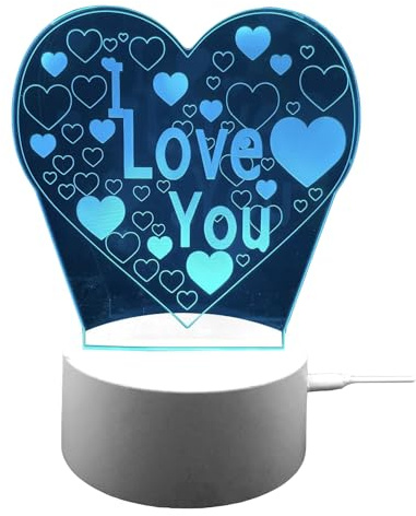 True Face 3D Optical Illusion Night Light, Touch LED Table Desk Lamp 7 Color Changing USB Charger Powered Touch Switch Desk Night Light for Kids Friends Gift