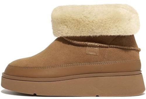 Fitflop Gen-Ff Mini Double-Faced Shearling Boots, Stivaletto Donna, Desert Tan, 40 EU