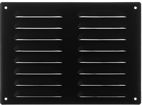 Steinberg14 Anthracite 260x190mm Metal Air Vent Cover with Insect Mesh - 10x7.5 inch Ventilation Grille - Rectangular Air Vents for Outdoor and Indoor - Air Vent Register for Walls and Ceilings