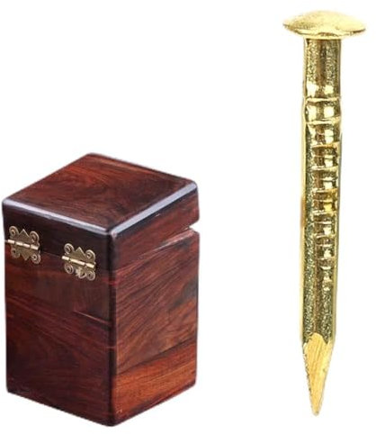 Clou Laiton,Clou Laiton 15Mm,Clou Doree,CloDe Tapissier,Clou Doré,Clou Doré À Grande Tête,100 Pièces EE Matériel De Charnière De Meubles en Laiton À Tête R 10Mm/15Mm/18Mm/22Mm15Mm De Lueur (15