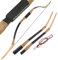 surwolf 20-35lb Bogenschießen Takedown Recurve Bogen Langbogen Traditioneller Recurve Bogen Jagdbogen Bogenschießen Bogen und Pfeil Set RH/LH für Außenaufnahmen (25lbs, Bogen)