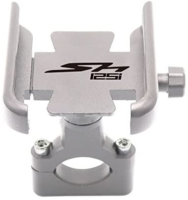 KBANDZ Supporto Moto Accessori Moto Manubrio Retrovisore Supporto del Telefono Mobile GPS Staffa del Basamento per Honda SH125 SH125i Sh 125 125i (Colore : Handlebar Silver)