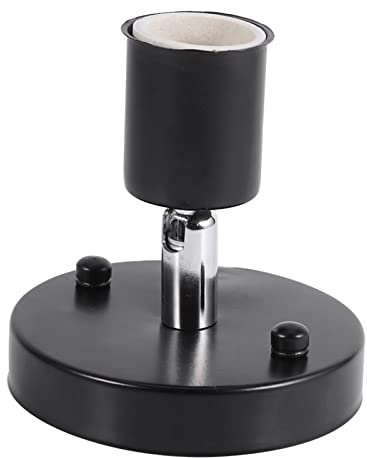 Asixxsix E27 Deckenlampenfassung, 180 Grad Drehbar, Verstellbar, Vintage-Deckenleuchte, Wandmontage, Glühbirnenfassung, Schraubfassung, Glühbirnenfassung, Pendelleuchte, Schraubfassung (Schwarz)