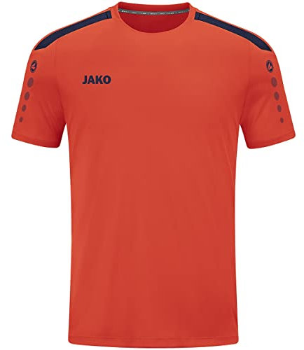 JAKO Herren Trikot Power (Kurzarm), Flame/Marine, XL