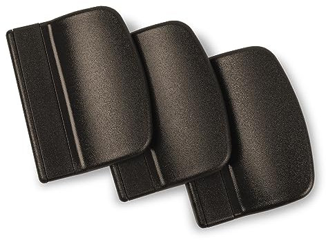 SILISTO Balkontürgriff außen 3 Stück inkl. Schrauben - Kunststoff Eckig Braun - Terrassentür Griff Ziehgriff