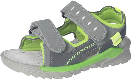 RICOSTA Jungen Sandalen TAJO, Kinder Sommerschuhe, Weite: Mittel, waschbar, Outdoorsandalen, Klettverschluss, Salbei/Acido (580), 32 EU