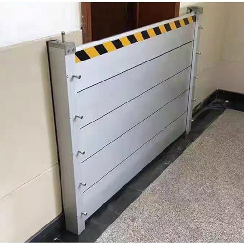 Garagentor dichtung hochwasserschutz barriere Türöffnung Straße Hochwasserschutz Barrieren Abnehmbare Aluminium-Paneele, 1m Hoch Temporäre Trennwand Für Den Hof, Kellerfenster Wasserstopper ( Color :