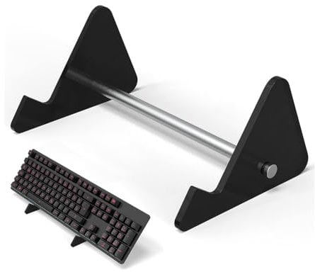 Single Layer Transparent Acrylic Keyboard Display Stand for Computer Mechanical Keyboard Stand Gaming PC Stand (Black)