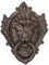 Moritz Battente per porta con leone, 17 x 22 x 4,5 cm, stile antico, in ghisa, rustico, campanello, barocco, porta di casa, porta