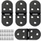 4 Piezas Bisagras Plegables, Bisagra 180 Grados, Bisagra de Mesa, Bisagra de Puerta con Tornillos, Bisagra para Maquinas de Coser, Mesas Plegables, Armarios, Muebles, Puertas (Negro)