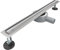 SONNI Edelstahl Duschrinne 60 cm, Komplettset Ablauf 360° Drehbar, 15 mm Schlank Schmal Platte, mit Geruchsstop, Haarsieb - Randablauf