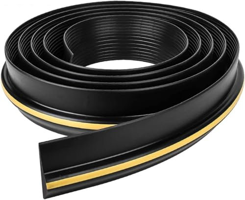 10FT Garage Door Seal Floor Rubber Threshold Heavy Duty Rubber Draught Excluder Weatherproof Weather Stripping for Keeping Garages