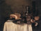 PTLYE Berühmt Painting Leinwandbild Wandbild Kunstdruck Stilleben von willem Claesz Heda Bild Druck Auf Leinwand für Flurdekoration 60x90cm