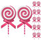 12Pcs Christmas Candy Cane Plastic Candy Decorations Peppermint Ornaments for Christmas Tree Candy Lollipop Craft Decor for Xmas Home Party Supplies (Pink)
