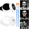 IWTBNOA Juego de maquillaje para Halloween, pintura facial en blanco y negro con pincel de maquillaje, juego de maquillaje de Halloween, color de la cara, payasos, zombies, esqueleto de vampiro