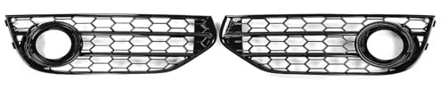 RWPKDT 2x Auto-Nebelscheinwerfer-Grill, Nebelscheinwerfer-Abdeckung, for, for A4 B8, for ALLROAD, for Quattro for Wagon 2009–2015 Kühlergrill für Frontstoßstange(Black)