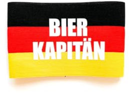 RF&CM Bier Kapitän Deutschland Armband Armbinde für Malle Urlaub, Oktoberfest und andere Saufpartys für Starke Arme! (Party Armband Malle) (klein)