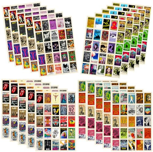100PCS Poster Wand Collage Kit für Raum, Vintage-Klassiker-Film-Wandcollage-Set, Retro-Klassiker-Film-Filmposter, Film Poster Aufkleber Retro für Raum, Album Cover, Musik, Rapper, Band, für Schlafzimm