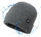 TOP-EX XL wasserdichte Wintermütze Herren & Damen, Warme Fleece-gefütterte Strickmütze Beanie, Atmungsaktive Outdoor Lauf- & Skimütze, Winddichter Regenschutz, Herrenmütze Grau L/XL