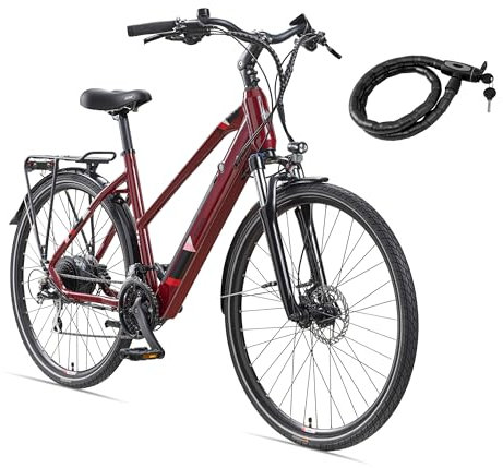 TELEFUNKEN E-Bike Damen Elektrofahrrad Alu 28 Zoll mit 24-Gang Kettenschaltung, Pedelec Trekkingrad mit Hinterrad-Motor 250W 11,6 Ah, 36V Akku, XC940 Expedition