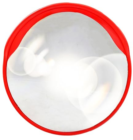 Vigil 800mm Blind Spot Mirror for Cars with Anti Glare Hood | Large Round Mirror for Safety, Convex Mirror for Driveway Visibility, Traffic Mirror with Post Mount