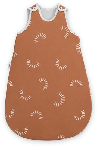 Ehrenkind® Baby Sommerschlafsack Rund | Bio-Baumwolle | Sommer Schlafsack Gr. 62/68 Zimt Gemustert | Schlafsack Baby Schlafsack Kinder
