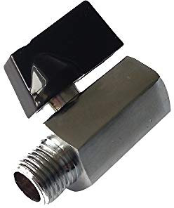 Needle Valve 2pcs Chrome Plated 3/8 Inch BSP Male to Female Brass Mini Ball Valve BV1-3/8