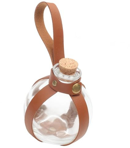 NPXUAMTJ Hexenzauberer Dunkle Magische Flasche Mittelalter Glasflasche mit Korkverschluss Halloween Kostüm Cosplay Zubehör