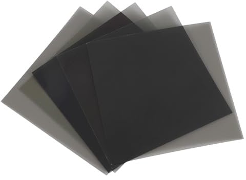 Happysnow Linearer Polarisationsfilm, LCD/LED-Polarisationsfilter für Polarisationsfotografie, 10 X 10 cm, 5 Stück, Ohne Klebstoff