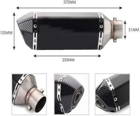 Auspuffanlage Für C650 Sport 2016–2020 Motorrad-Abgasanlage Auspuff 51 mm Schalldämpferrohr DB Killer Slip On Mid Link Connect Pipe Auspuff(13)