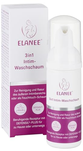 ELANEE 3in1 Intim-Waschschaum mit Milchsäure zur sanften Reinigung, Rasur & als erfrischender Feuchttuch-Schaum, mit DEFENSIL®-PLUS, ohne Abspülen, ideal für unterwegs, 50 ml (407-00)