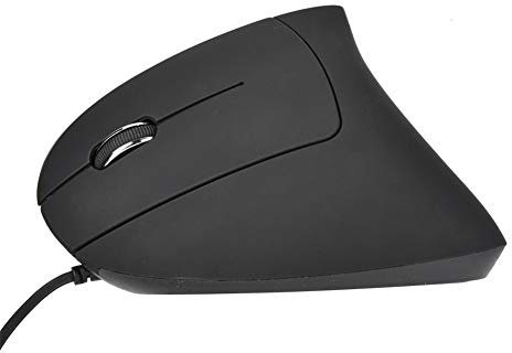 Jelquix Souris Verticale Ergonomique Gaucher pour Programmeurs de Jeux de Bureau, Souris Optique Saine Filaire USB pour 2000/XP/7/8, de Jeu Verticale Filaire 1600 Dpi