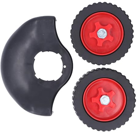 Badafaci Rueda de Soporte para Desbrozadora, Rueda Auxiliar Ajustable y Estable con Cubierta Protectora para la Mayoría de Desbrozadoras y Cortadoras de césped