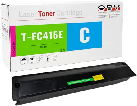 OBV T-FC415E Toner Kompatibel Toshiba E-Studio 2010AC 2510AC 2515AC 3015AC 3515AC 4515AC 5015AC Cyan ca. 33.600 Seiten