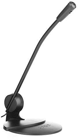 NGS MS102 - Micrófono para Ordenador/PC con Doble Peana de Sujeción Direccionable para Mesa o Monitor