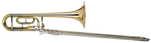Classic Cantabile Brass QP-42 Quartposaune - Stimmung: Bb/F - Goldmessing Schallbecher - Neusilberinnenzug - Schallbecher: 215 mm - Bohrung: 13,89 mm - Inklusive Mundstück und Koffer