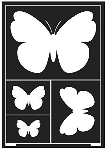 KREUL 74851 - Window Style Schablone Schmetterlinge A5, flexibel, selbstklebend und wiederverwendbar, für individuelle Gestaltungen