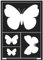 KREUL 74851 - Window Style Schablone Schmetterlinge A5, flexibel, selbstklebend und wiederverwendbar, für individuelle Gestaltungen