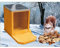Melko Futterhaus Eichhörnchen Futterautomat Futterstation Holz Plexiglas Zinkdach