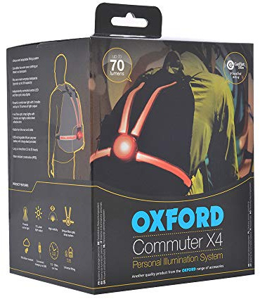 Oxford CommuterX4 Fibre Optic Rear Light - Black/Red, One Size