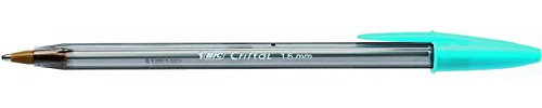 BIC Lot de 10 Stylos bille CRISTAL FUN 1,6 Pte Large encre turquoise