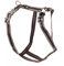 Feltmann Premium Hundegeschirr mit Alu-Max®-Metall-Steckschlössern, Soft-Nylonband braun Muster 55-75 cm, 20 mm