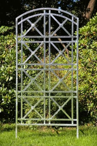 KUHEIGA Steckzaun H: 180cm B: 80cm aus Metall Zink/Verzinkt Rankhilfe Rankgitter