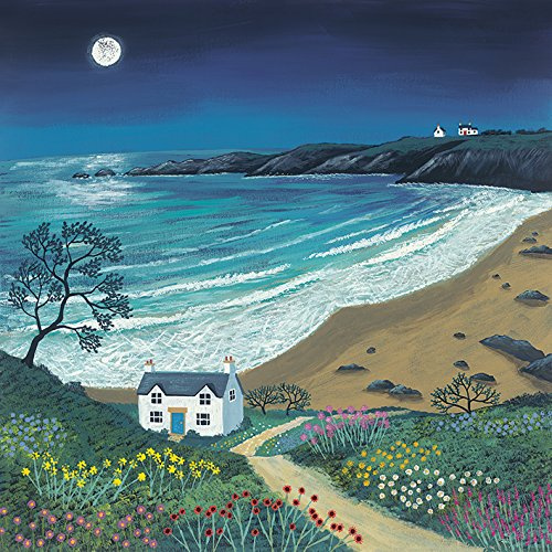 Art Group AFWDC95703 The Jo Grundy The Path To Moonlight Bay Canvas Print, Cotton, Multi-Colour, 40 x 40 x 1.3 cm