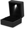 TMISHION Ringbox, modisch, LED, beleuchtet, Aufbewahrungsbox, Ringhalter für Schmuck (schwarz)