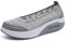 Solshine Damen Spitze Plateau Sommer Freizeitschuhe Walkingschuhe P004 Grau4, 39EU
