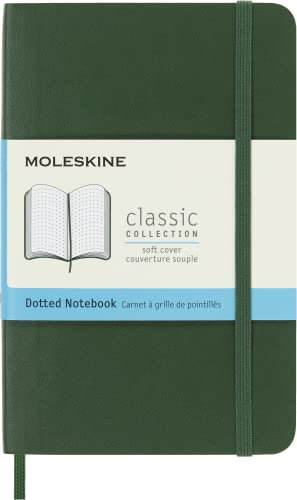Moleskine - Klassisches Liniertes Notizbuch - Softcover mit Elastischem Verschlussband - Farbe Myrte Grün - Größe A6 - 192 Seiten